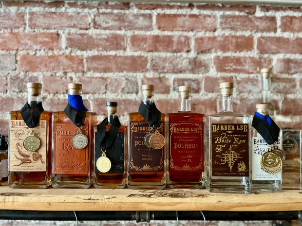 Barber Lee Spirits is a craft distillery in a brick warehouse in Petaluma that serves its award-winning liquors in flights or cocktails. (John Metcalfe/Bay Area News Group)