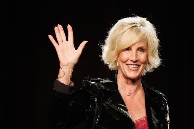 Erin Brockovich waves as she walks off the stage during the YWCA Golden Gate Silicon Valley's Inspire Luncheon event on Thursday, Nov. 2, 2023, at Santa Clara Convention Center in Santa Clara, Calif. (Dai Sugano/Bay Area News Group)