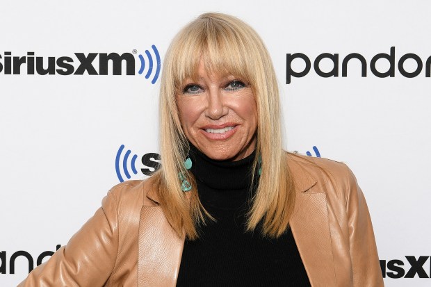 Suzanne Somers visits SiriusXM Studios on January 06, 2020 in New York City. (Photo by Dia Dipasupil/Getty Images)
